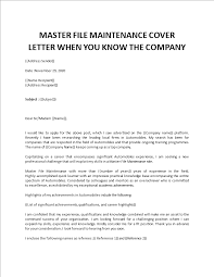 Being a fast learner is a strong quality, but it may be too broad to be a practical resume skill in some cases. Master File Maintenance Cover Letter