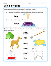 Activities & worksheets cut and match draw the words draw and match choose the correct spelling find the words read and write match the the words used include: Long O Words Worksheet Education Com