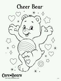 Top 10 best cute bear coloring pages for preschoolers: Cheer Bear Care Bear Coloring Pages