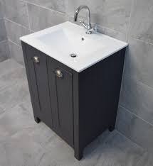 By merging a sink and cabinet into one handy storage unit, you can keep your bathroom essentials out of sight but not out of reach. Derby 600mm Dark Grey Bathroom Storage Vanity Sink Basin Unit Ebay