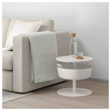 Lierskogen Table Chevet Blanc 42x74 Cm Ablagetisch Nachttisch Weiss Ikea