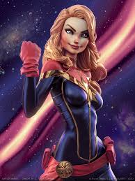 Artstation Captain Marvel Nil Tawata Captain Marvel Scott Campbell Marvel