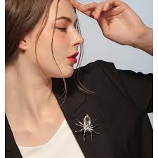 Brož Swarovski Elements Araignée