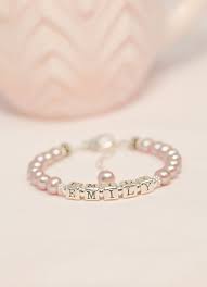 Graceful Pearls Name Bracelet Fine Jewelry Popular Jewelry Pearl Baby Bracelet