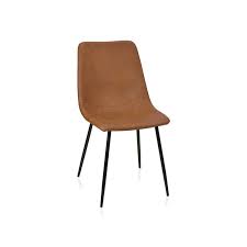 Handgemachter leder schmetterling entspannender stuhl für büro und zuhause einfach zu montierung produktmaße (h x b x d): Stuhl Leder Effekt Kamel 43x55x81 Cm Qechic
