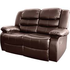 Brown Bonded Leather 2 Seater Recliner Lounge Chair Leather Recliner Lounge Chair Leather Couch