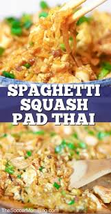 Spaghetti Squash Pad Thai Tastes Amazing Healthier Than Take Out Recipe Spaghetti Squash Pad Thai Squash Recipes Recipes