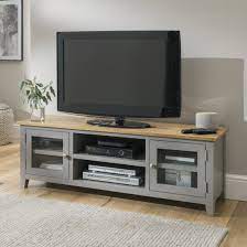 Check out our oak tv stand selection for the very best in unique or custom, handmade pieces from our console tables & cabinets shops. Nebraska Oak Dark Grey 150cm Large Tv Unit 601557257031 Ebay