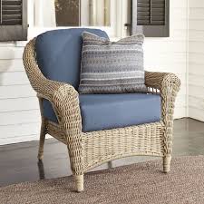 Lynwood Wicker Chair With Sunbrella Cushions Wicker Lounge Chair Patio Lounge Chairs Deep Seating Chair