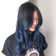 For a dark blue hairstyle idea, consider this ocean blue ombre. 69 Stunning Blue Black Hair Color Ideas