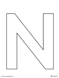 Uppercase Letter N Template Printable Letter N Crafts Letter A Crafts Letter N Worksheet