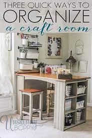 This is one of the easiest diy craft tables that you can make…and one of the cheapest. In Need Of Organizing Your Craft Room Click Over To Learn Three Quick Ways To Organize Your Craft Sup Craft Room Tables Diy Craft Room Table Small Craft Rooms