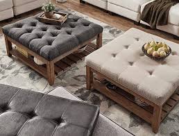 An ottoman is softer to look at than a. Large Upholstered Ottoman Coffee Table Barkeaterlake Com