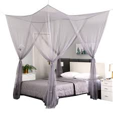 Shop online for canopy beds, trundle beds & daybeds along with a wide selection of headboards in the latest styles at pier 1! Amazon Com Mengersi 4 Corner Post Elegant Mosquito Net Canopy Bed Curtains For Full Queen King Bed Suitable For Indoor Outdoor Net Gray L87xw79xh98 Inch Home Kitchen