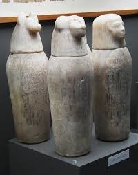 Mariemont Dinastia Xix Vasos Canopos Canopic Jars Egypt Egyptian