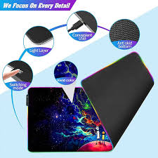 Smooth surface provides great precision on any type of action with your mouse. Amazon Com Anime Mouse Pad Rgb Night Sky Space Stars 12 Light Modes Non Slip Rubber Base Mousepad Textured Cloth Design Long Glowing Laptop Desk Pad Computer Keyboard And Mice Combo Pads Mouse Mat 31 5x11 8 Inch Office Products