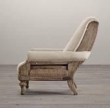 Rh S Deconstructed English Club Chair Inspired By The Unadorned Beauty Of Their Grandfather S 19th Centu Deconstructed Chair Shabby Chic Table And Chairs Chair
