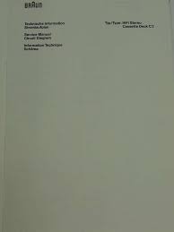 Service Manual Circuit Diagram For Braun Atelier Hifi C 2