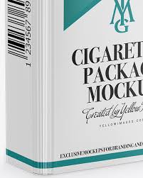 Download Paper Cigarette Pack Mockup In Box Mockups On Yellow Images Object Mockups PSD Mockup Templates