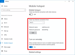 When you're ready, flip the mobile hotspot switch to the on position at the top of the settings, and then check the box next to internet sharing in the sidebar to create your hotspot. How To Create A Hotspot In Windows 10 5 Steps With Pictures
