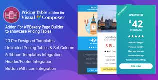 Pricing Tables Addon For Visual Composer Wpbakery Pricing Tables Addon For Wordpress Wordpress Themes And Plugins Wordpress Digital Marketing Tools Pricing Table