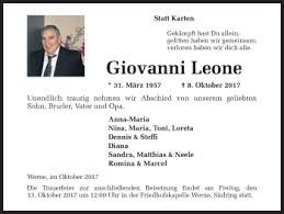 Traueranzeigen von Giovanni Leone