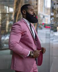 Black And Pink Suit Combination Pin On Classy
