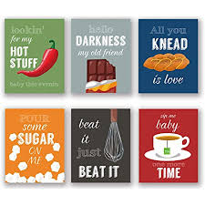 Funny sayings can cheer you up when you are having a bad day and they brighten up your day whenever youu need it. Amazon Com 6 Set Colorful Funny Kitchen Quote Art Print Dessert Vegetables Tea With Motivational Saying Canvas Wall Art Printing For Kitchen Cofee Shop Decoration Unframed 8 X10 Posters Prints