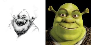 Both are voiced by men (larry king voiced doris and regis philbin voiced mabel) and covered in lavish and poor applications of makeup, not unlike their usual portrayals in pantomime. Shrek The Black Sheep Of Dreamworks Animation Opus