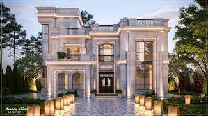 Modern classic villa interior design. New Classic Villa Abu Dhabi On Behance Classic Villa New Classic Villa Classic House Exterior