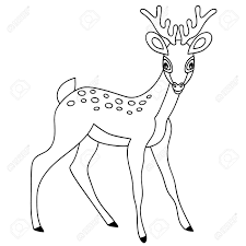 See deer black and white stock video clips. Black And White Cute Forest Deer Royalty Free Cliparts Vectors And Stock Illustration Image 85819732