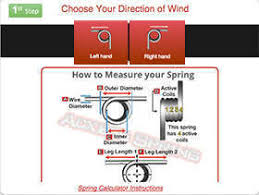 Torsion Spring Calculator Instructions Quality Spring