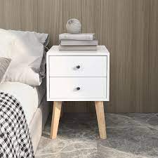 Seriously overpriced for the quality of this very small nighstand. Buy Taohfe White Nightstands Bedroom Set Of 2 White Modern Beside Table With 2 Drawers Modern Nightstand For Bedroom Living Room Office Online In Vietnam B08bc9r5dp