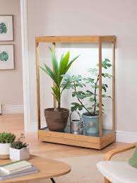Tall Led Grow Lights In Bamboo Plant Stand Gardeners Com Indoor Bamboo Grow Lights Led Grow Lights