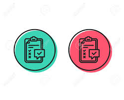 The business might ask you for proof of purchase and discuss whether it is a minor or major problem to determine a repair, replacement, or refund. Checklist Line Icon Survey Report Sign Business Review Symbol Positive And Negative Circle Buttons Concept Good Or Bad Symbols Checklist Vector Royalty Free Cliparts Vectors And Stock Illustration Image 111104586