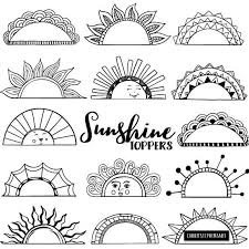 Black And White Simple Hand Drawn House Clipart Printable Label Clipart Tabs Art Journal Graphic Border Frame Black Line Art Doodle Summer Sun Happy Face Commercial Use Download Doodle Art Journals Journal Doodles Art Journal