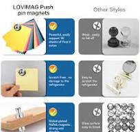 Qualsen Strong Push Pin Magnets - 60 Pack Colorful Neodymium Magnets For  Whiteboard & Fridge