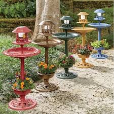 Bird Bath And Feeder With Solar Light Brooke S Cove Solar Bird Feeder From Seventh Avenue In 2020 Bird Feeders Bird Bath Solar