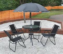 Garden Mile Salon De Jardin 6 Pieces Pour Terrasse Jardin Comprend Une Table A Manger 4chaises Pliante Meuble Jardin Salon De Jardin Table Et Chaises De Jardin