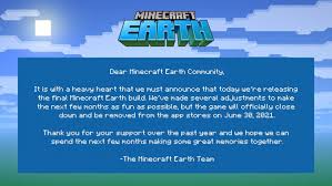Minecraft earth initially debuted in early access in october 2019 and was downloaded well over 1 million times in the first week of its release. Minecraft Earth Received The Final Update And The Server Shutdown Date Is June 30