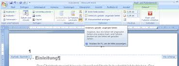 Dort lässt sich die kopfzeile und fußzeile bearbeiten. Kopfzeile Und Fusszeile In Word 2010