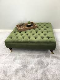 Extra Large Vine Green Footstool Coffee Table Ottoman Etsy Corner Sofa And Footstool Footstool Coffee Table Ottoman Table