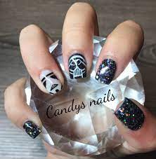 Black Glitter Star Wars Acrylic Nails Nails Acrylic Nails Glitter Stars