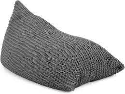 It is the largest bean bag you can find anywhere. Andra Large Chunky Knit Bean Bag Slate Grey Compare Furnishings