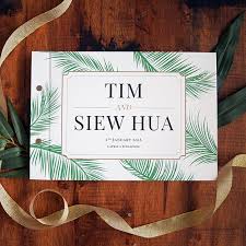Somegoodwords wedding guest book alternative wedding sign wedding. Tropical Leaves Personalised Wedding Guestbook