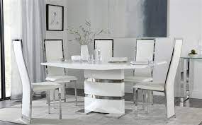 Check spelling or type a new query. Komoro White High Gloss Dining Table With 6 Celeste White Chairs Only 599 99 Furniture Dining Room Furniture Modern Stylish Dining Room Dining Table Chairs