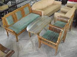 5 Seater Wooden Sofa With Center Table Used Furniture For Sale Wooden Frame Sofa Wooden Sofa Used Furniture For Sale