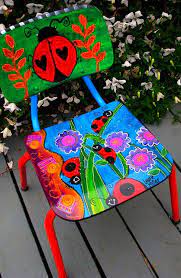 ladybug chair whimsical painted furniture whimsical furniture painted chairs
