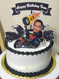 Even if a series of parties, you can have a different cake with 45 pieces motorcycle party decoration kit motorcycle birthday party supplies include happy birthday banner, balloons, checkered flags flames cupcake. Motorcycle Bigbike Racing Cake Decorations Customized Lazada Ph