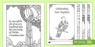 Remind the children that father's surplice and baby's outfit are white. Baptism Mindfulness Coloring Pages